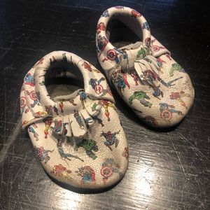 Freshly picked super hero moccasins